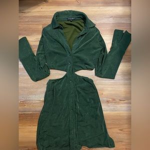 Green mini dress